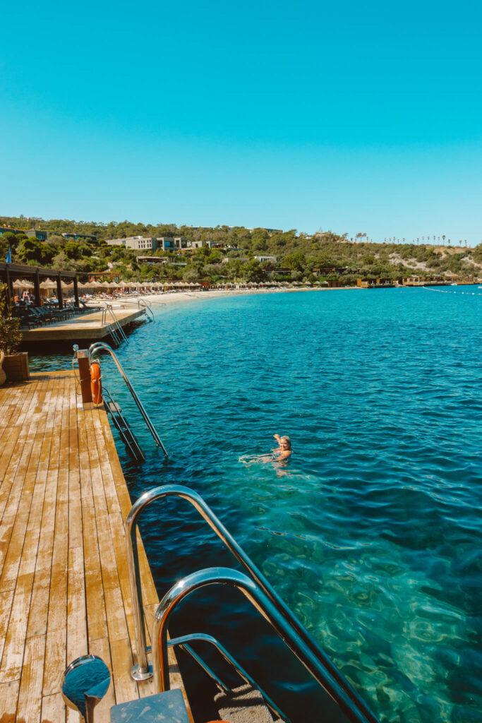 Private beach cabana of Mandarin Oriental Bodrum