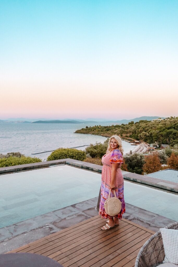 Sunset views of Paradise Bay at the Mandarin Oriental Bodrum