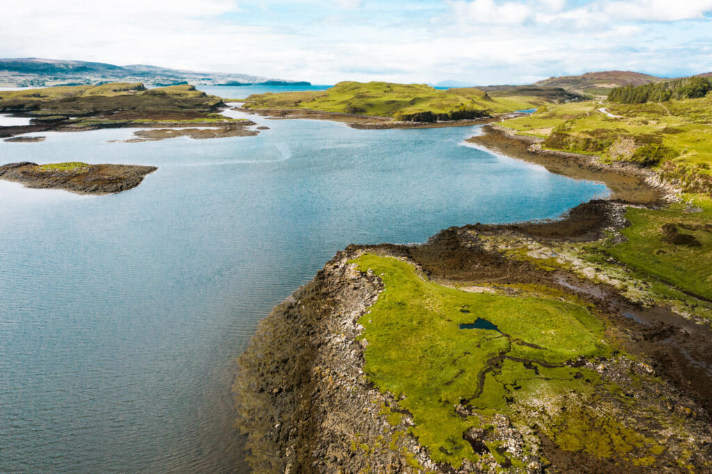 Aerial view of Loch Dunvegan