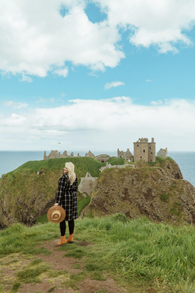 On the cliffs looking out at Castle Dunnottar