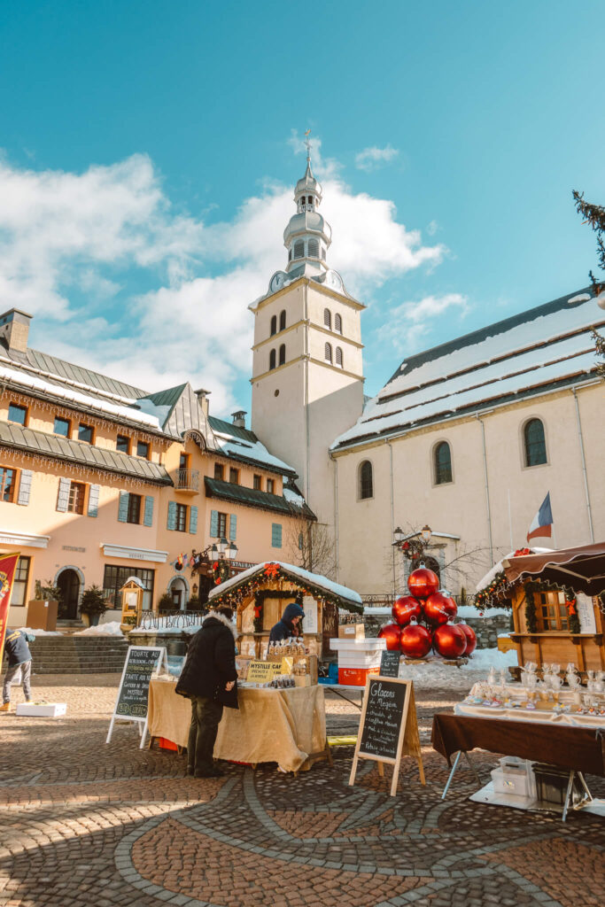 Market in the village of Megeve, France