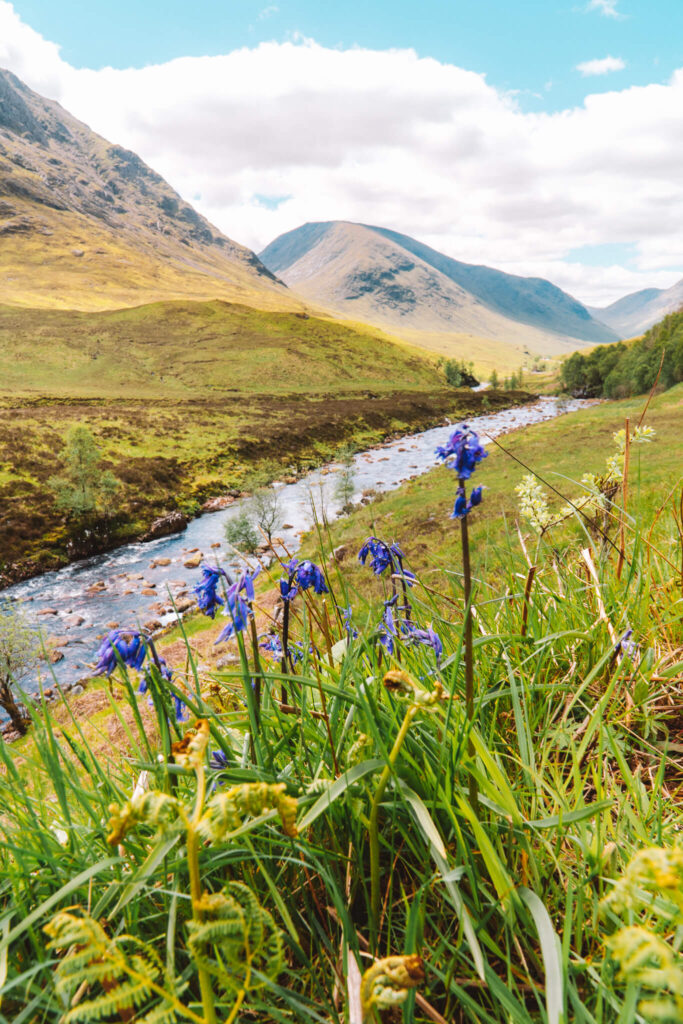 River along the James Bond Road in Scotland