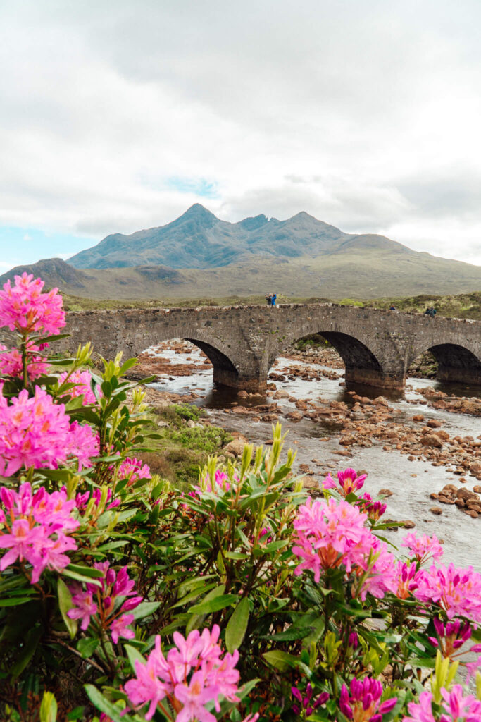 Old Sligachan bridge with the Cuillin Mountains in the background