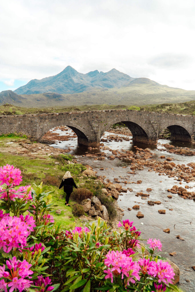 Old Sligachan bridge with the Cuillin Mountains in the background