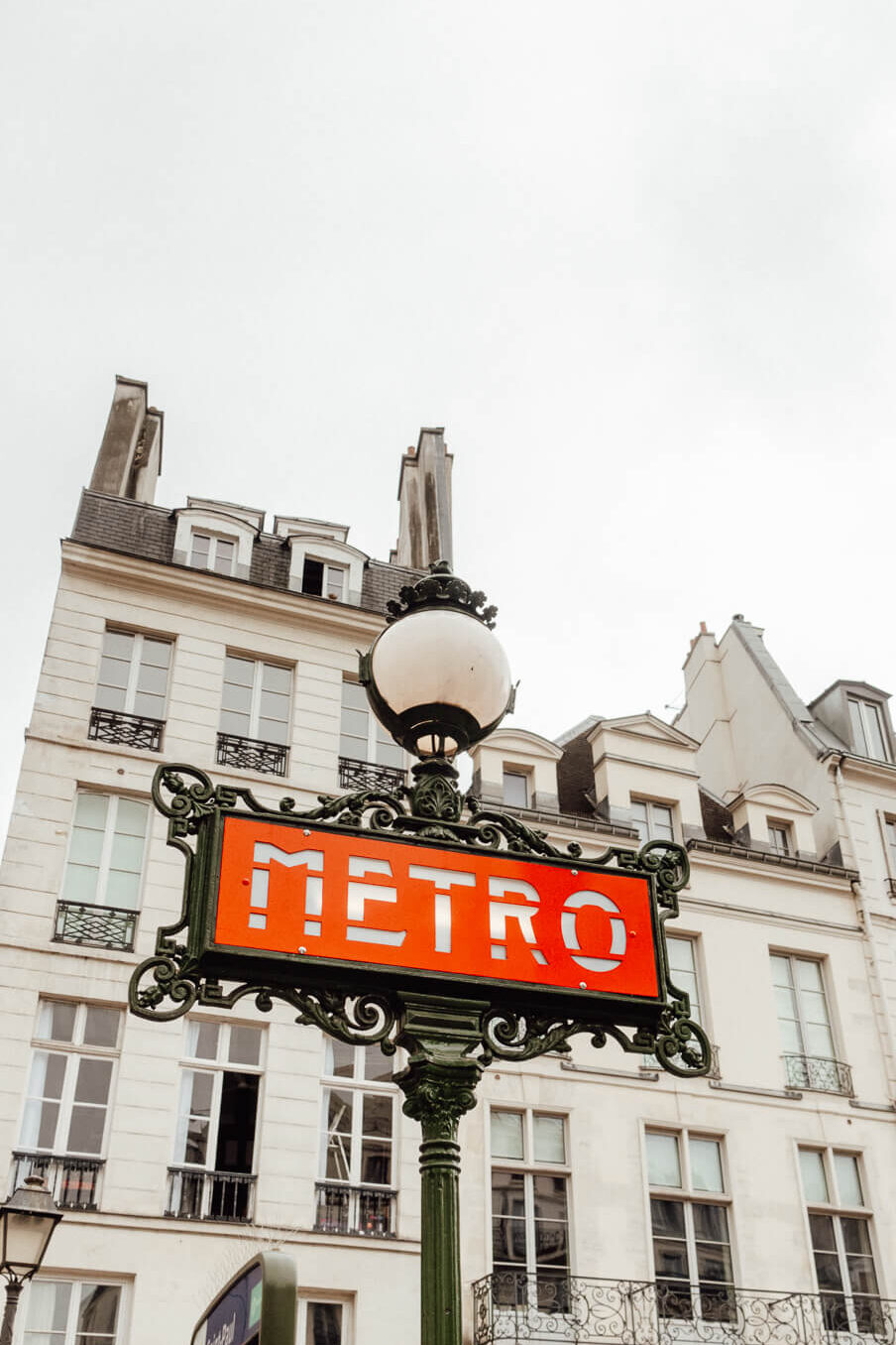 Metro sign in Paris, France