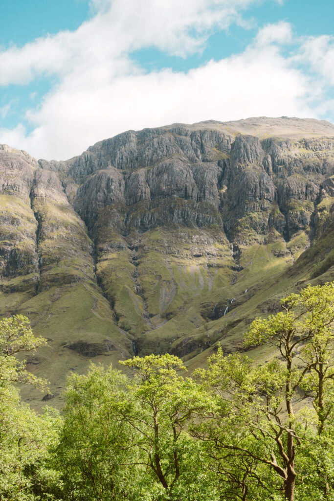 Mountain views from the Clachaig Inn