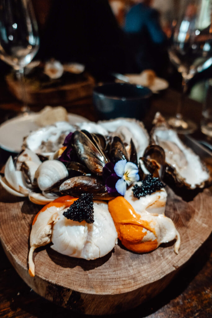 Seafood platter at Flodigarry Hotel