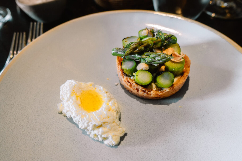 Asparagus tart at The Three Chimneys and The House Over-by
