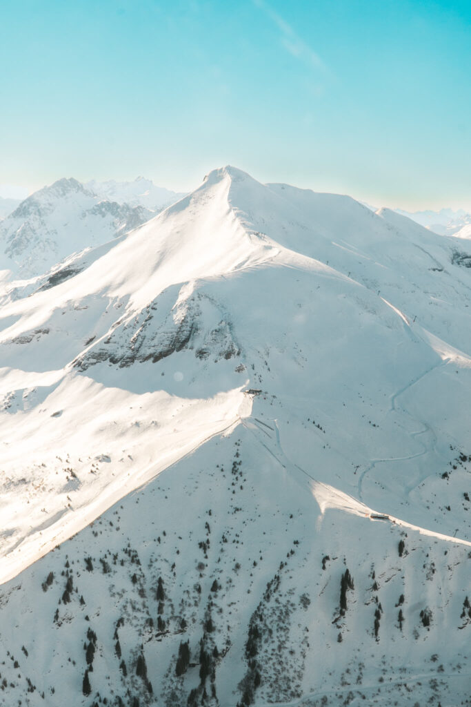 Aerial view of French Alps from the Aérocime airplane