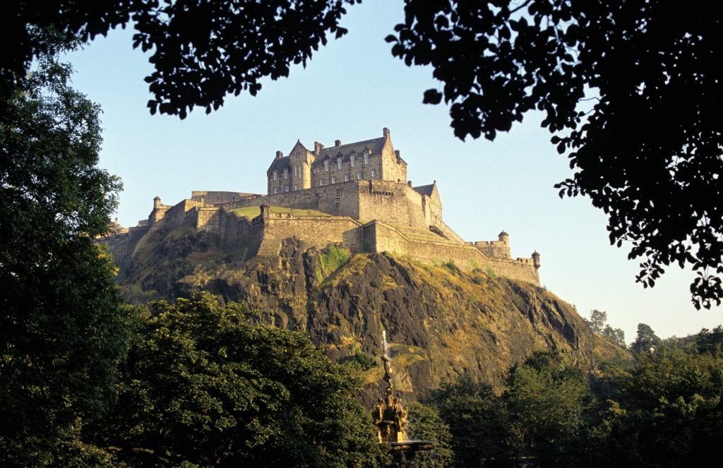 Edinburgh Castle seen from below