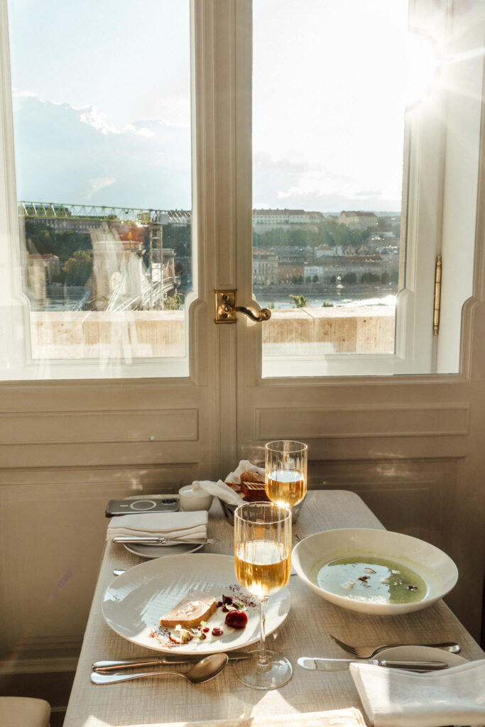 Foie gras room service at Four Seasons Hotel Gresham Palace Budapest