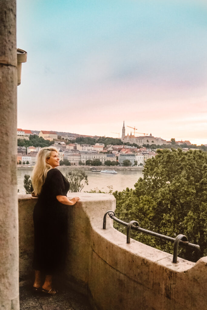 Sunset views from the Four Seasons Budapest terrace