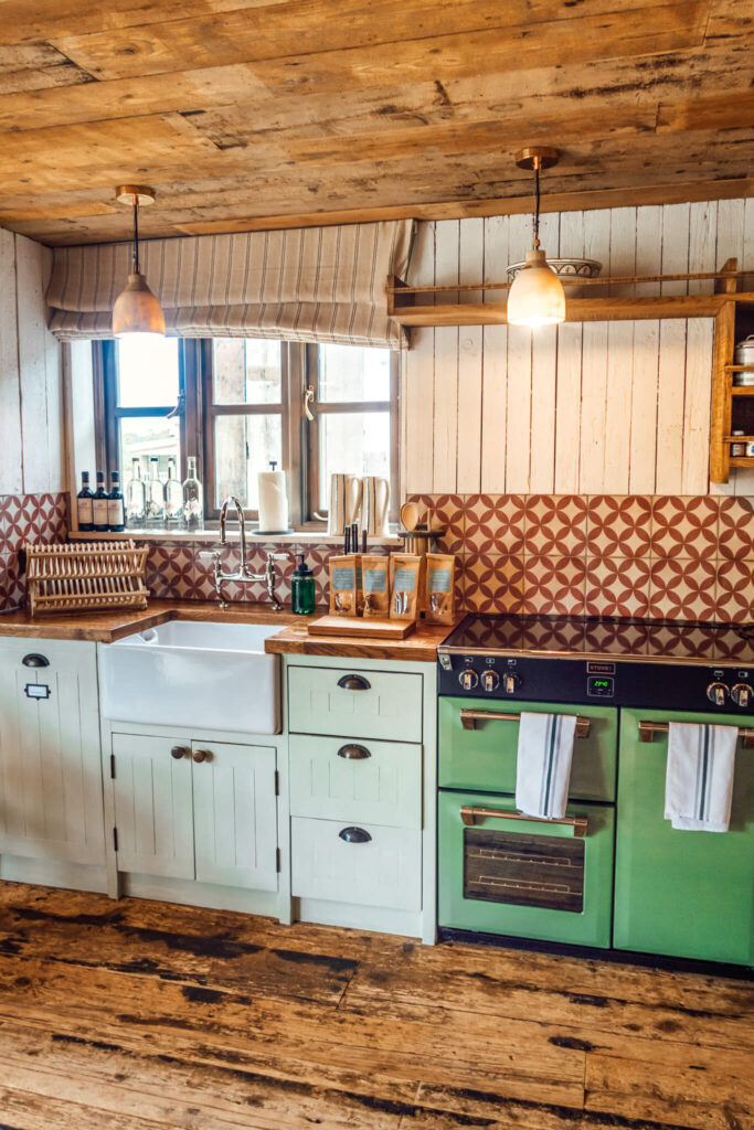 Kitchen in the three bedroom cabin