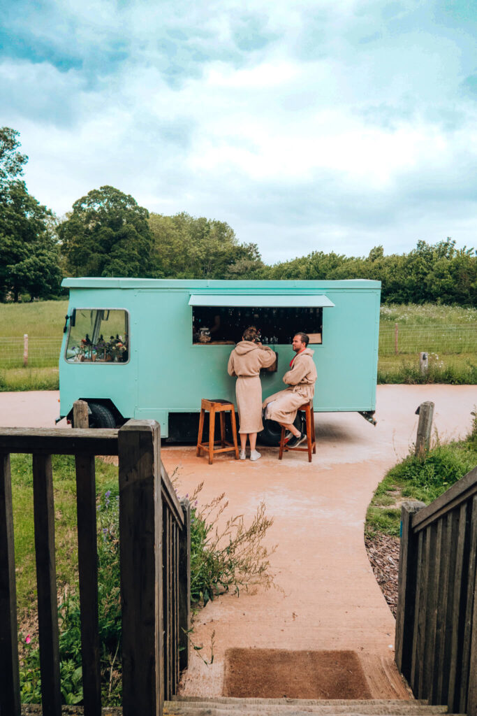 Milk float cocktail truck at Soho Farmhouse