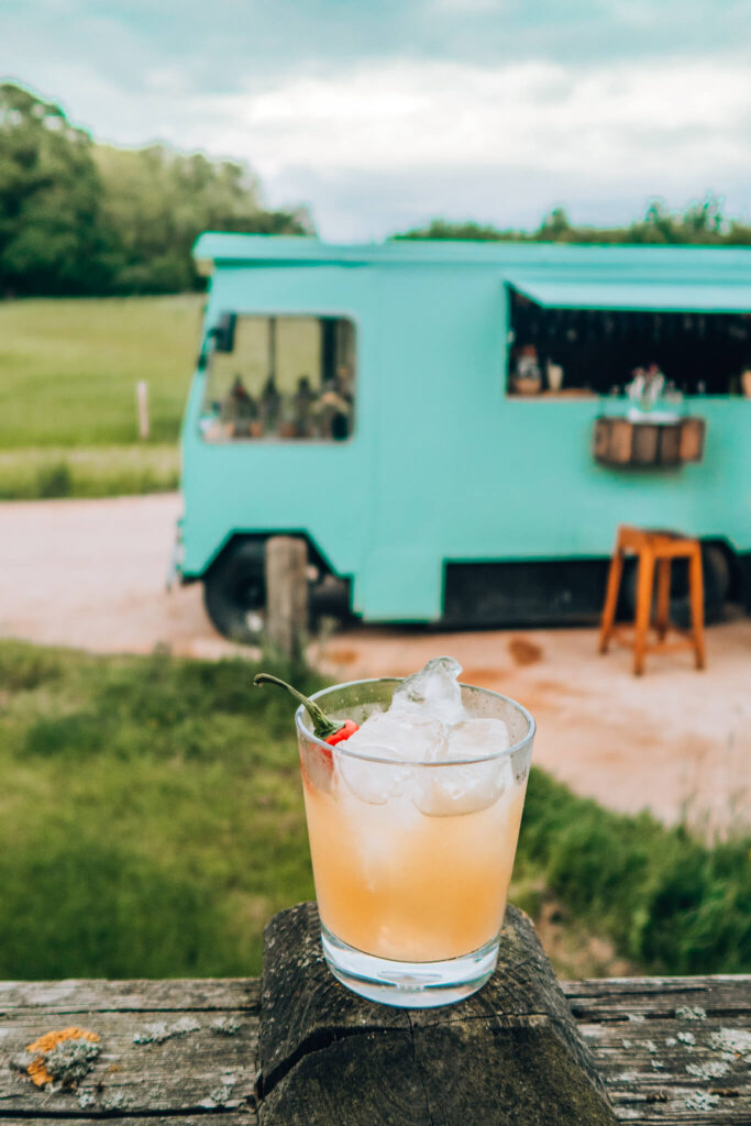 Picante from the milk float cocktail truck at Soho Farmhouse