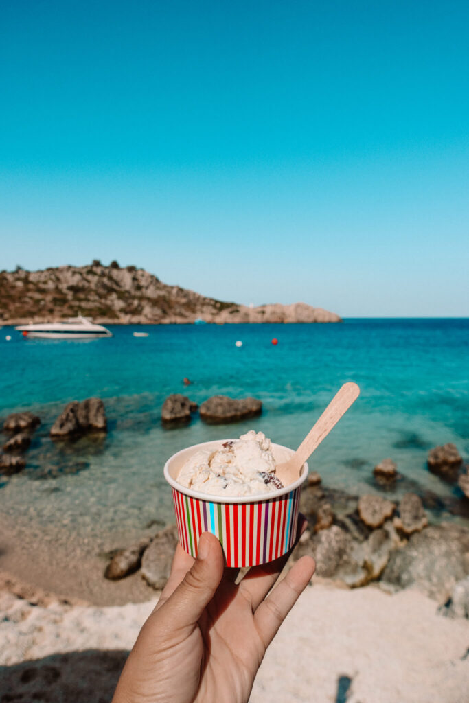 Gelato at Nobelos Bio Restaurant in Zakynthos, Greece