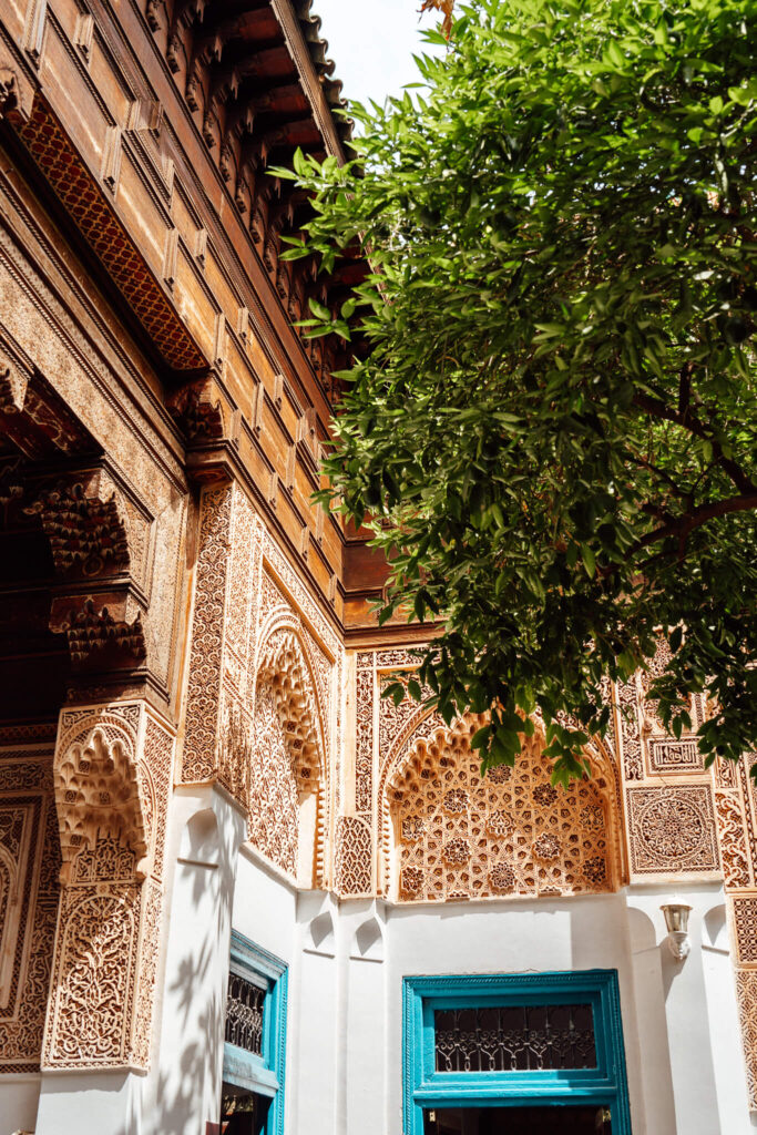 Intricate architecture at Bahia Palace