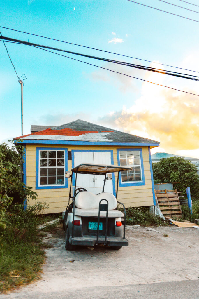 Golf cart on Harbour Island