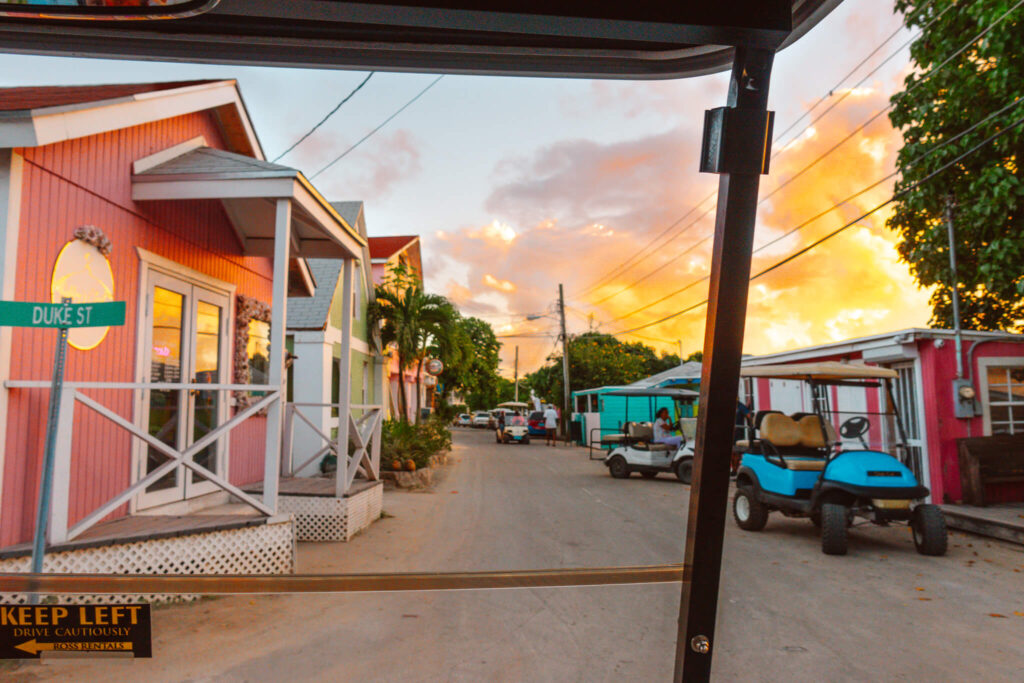 Sunset view from Harbour Island, Bahamas