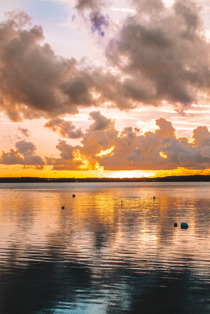 Sunset view from Harbour Island, Bahamas