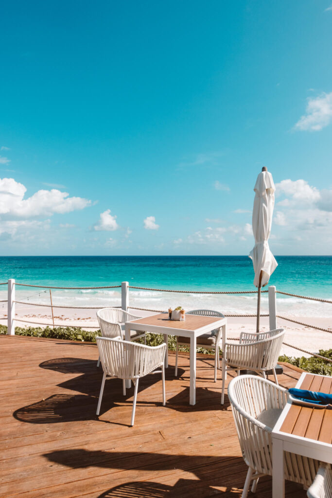 Blue Bar patio at the Pinks Sands Resort