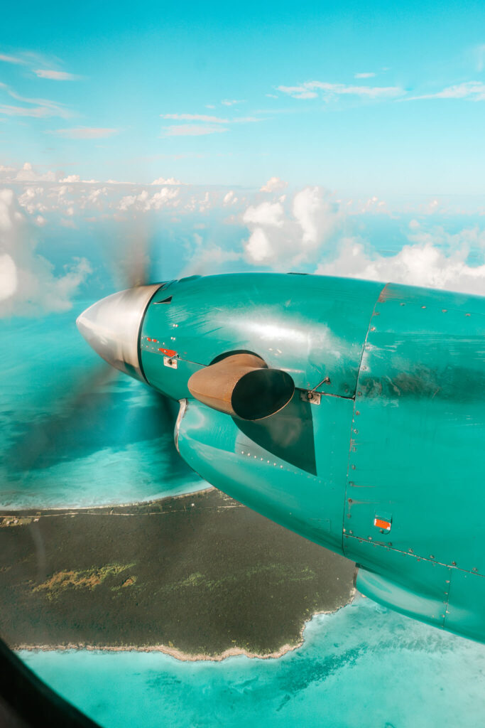 Aerial views over the Bahamas