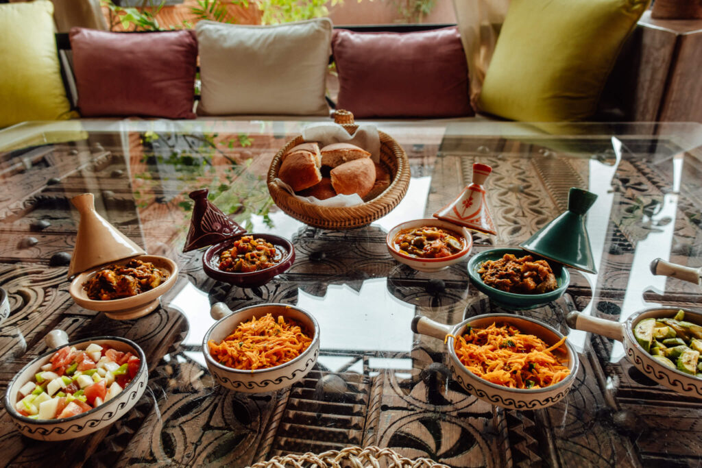 Moroccan salads at Riad Livia