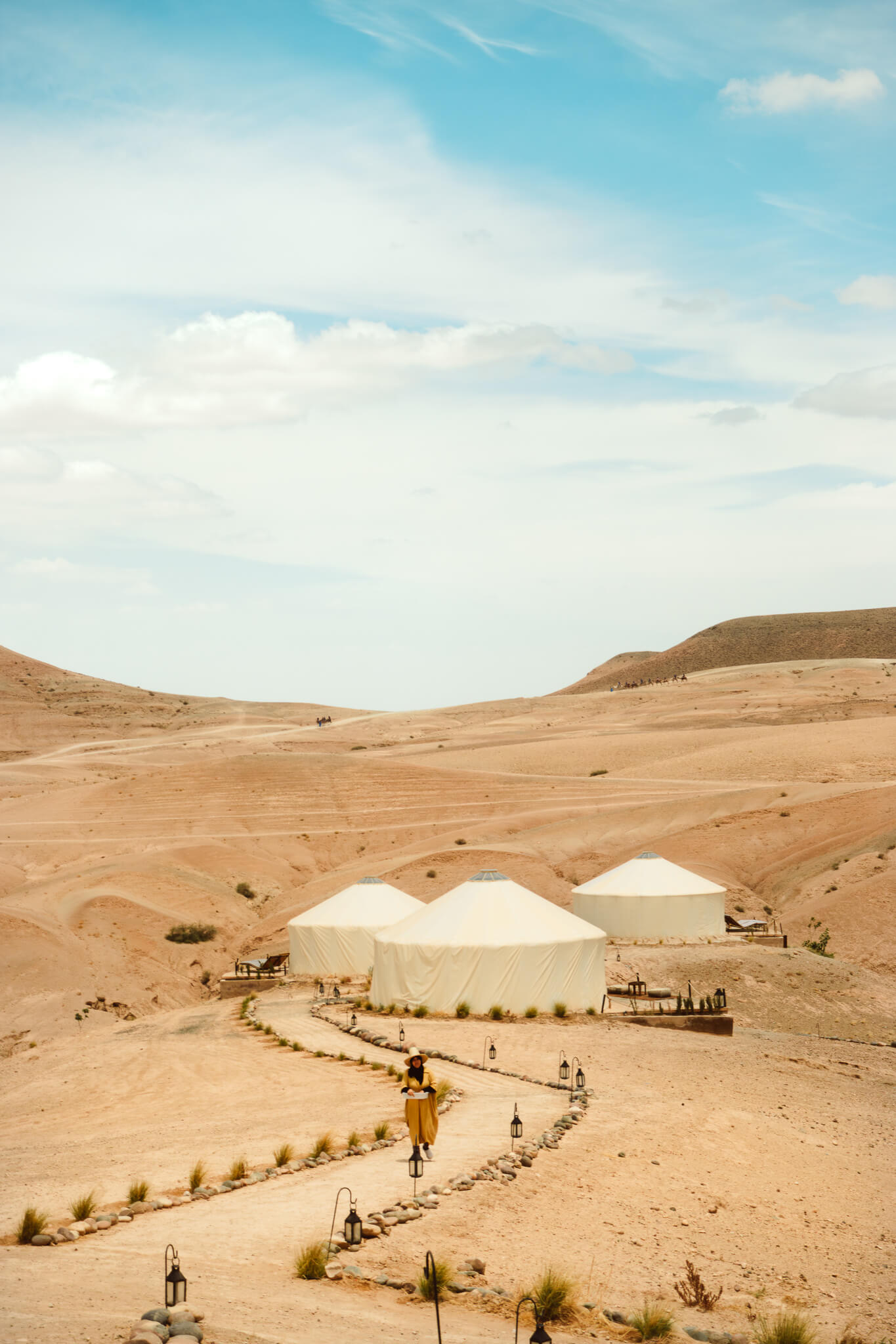 Yurts at BE Agafay desert camp