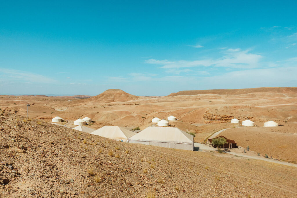 Yurts at BE Agafay desert camp