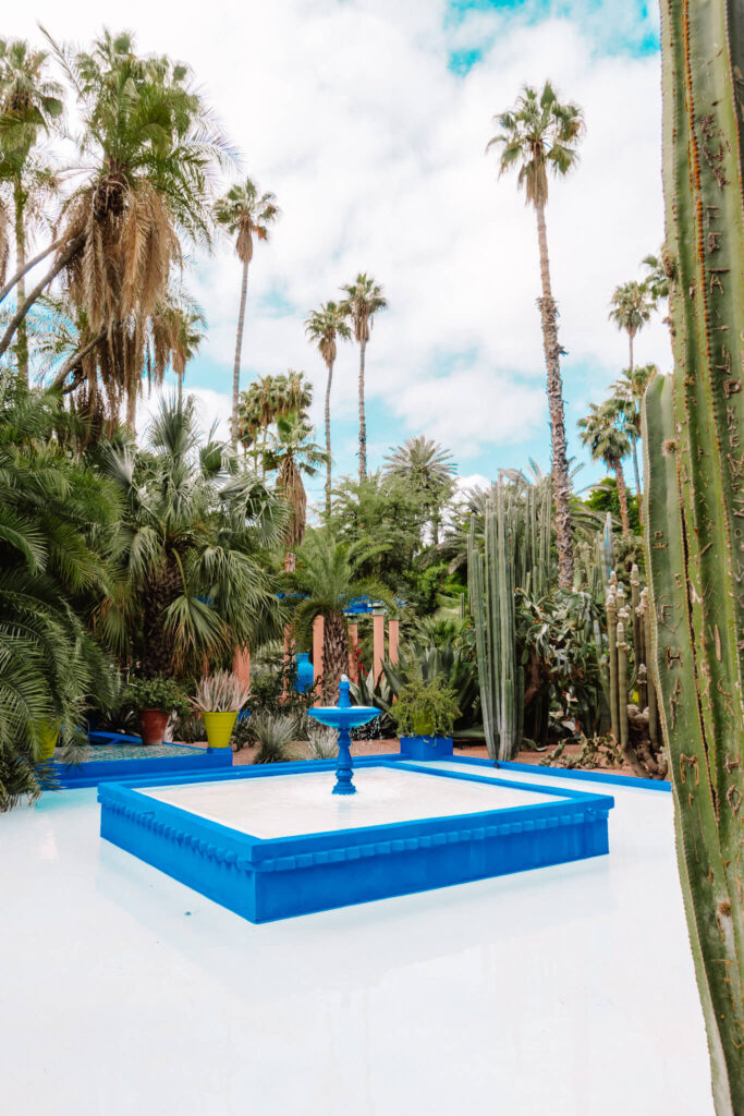 Fountain at Jardin Majorelle botanical garden