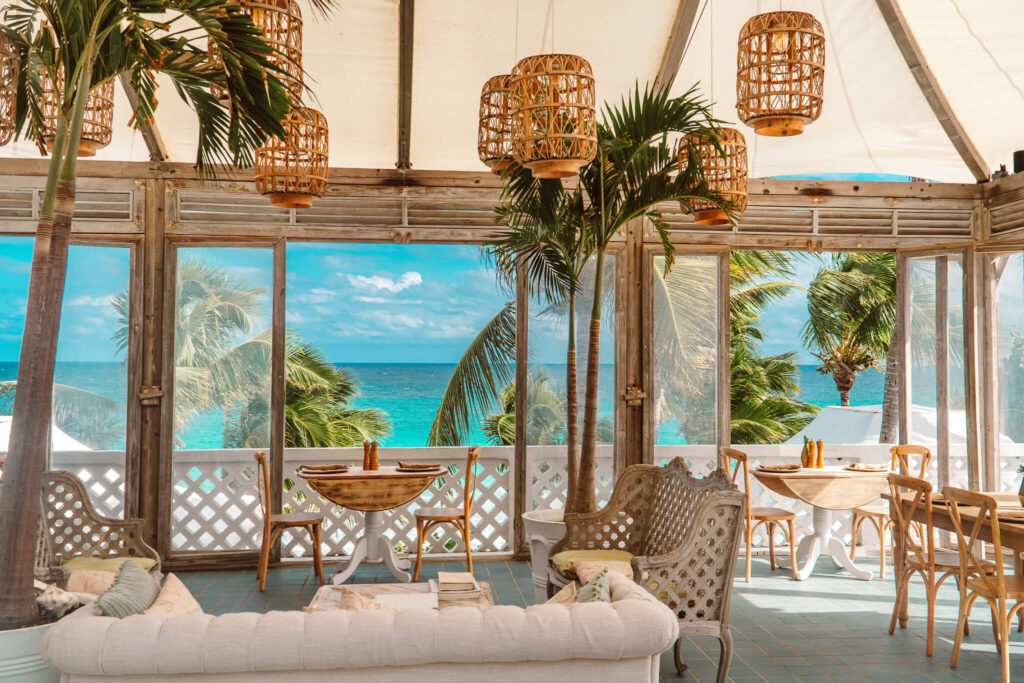 Restaurant at The Ocean View Club in Harbour Island