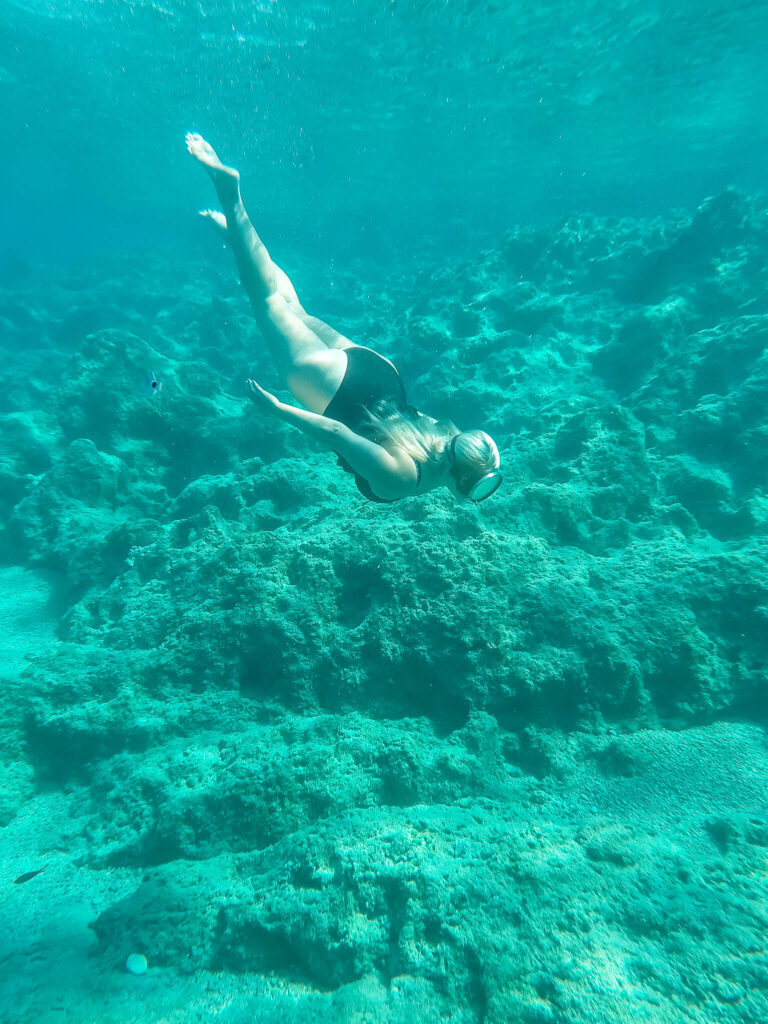 Swimming at Nobelos Seaside Lodge