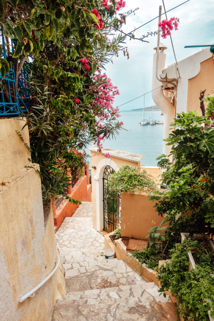 Narrow stairway in Assos, Kefalonia