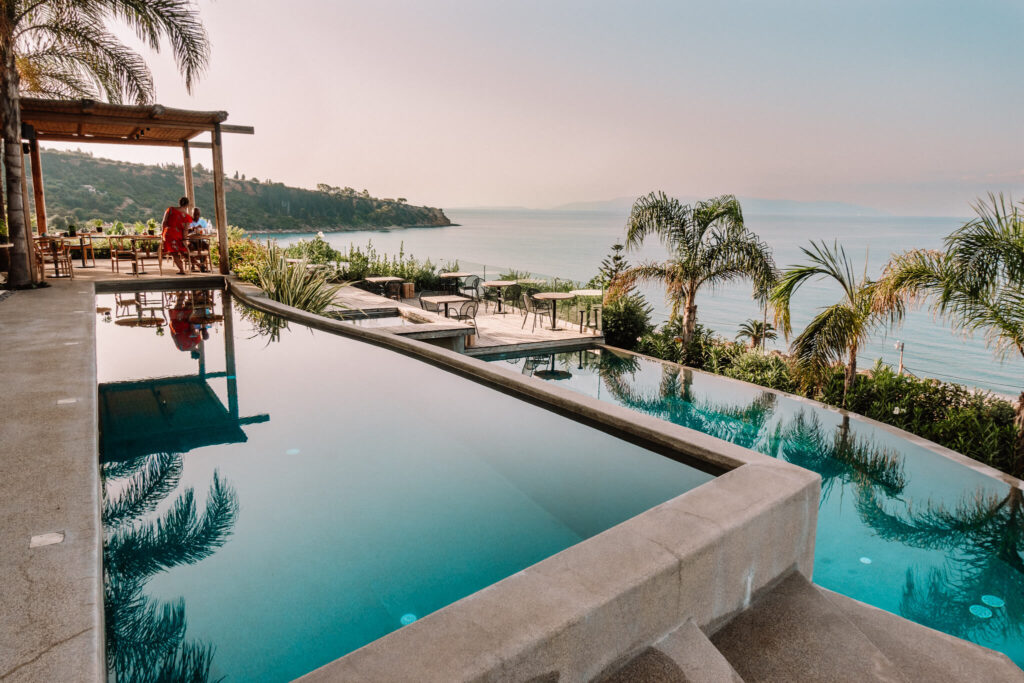 Sunset views from the infinity pool