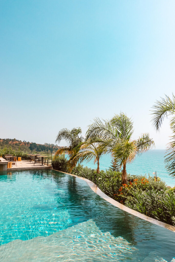 Infinity pool at F Zeen in Kefalonia